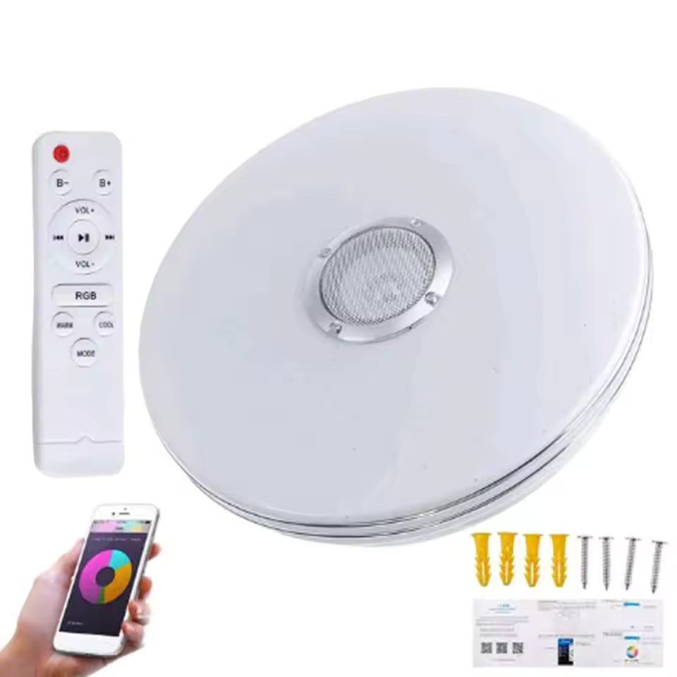 RGB Home Decoration Light APP Control Bluetooth-compatible Intelligent LED Lamp Dimmable with Speaker Remote Control 2800K-6500K
