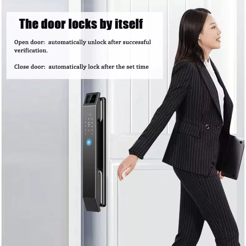 3D Face Recognition Unlock Digital Door Lock With Camera FIngerprint Password Unlock Keyless Electronic Door Lock