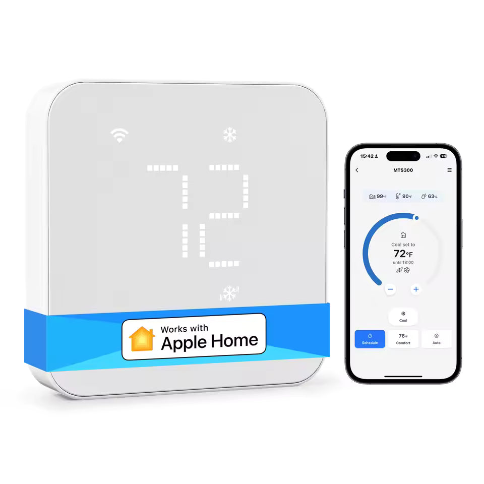 Meross Matter Smart US 24V Wi-Fi Thermostat MTS300 Compatible Heating and Cooling Systems Shipping from US