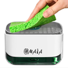 OMAIA 2-in-1 Dish Soap Dispenser Sponge Holder Smart Kitchen Organizer White BPA Free