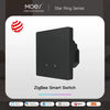 MOES Smart Light Switch Tuya ZigBee Star Ring Series No Neutral Wire No Capacitor Needed Smart Life Works with Alexa Google Home