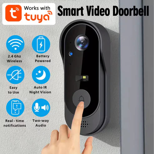 Tuya WiFi Smart Video Doorbell 1080P HD Two-Way Audio Waterproof