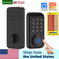 RAYKUBE DS02 Tuya Smart Fingerprint Deadbolt Electric Lock with Latch Auto Lock Key/Password/ Tuya APP Unlock Delivery From USA.