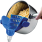 Kitchen Gizmo Snap N' Strain - Silicone Pasta Strainer Clip-On for Pots and Pans - Heat Resistant Colander for Vegetables and Noodles - Kitchen Gadgets for Cooking - Space-Saving Design - Gray