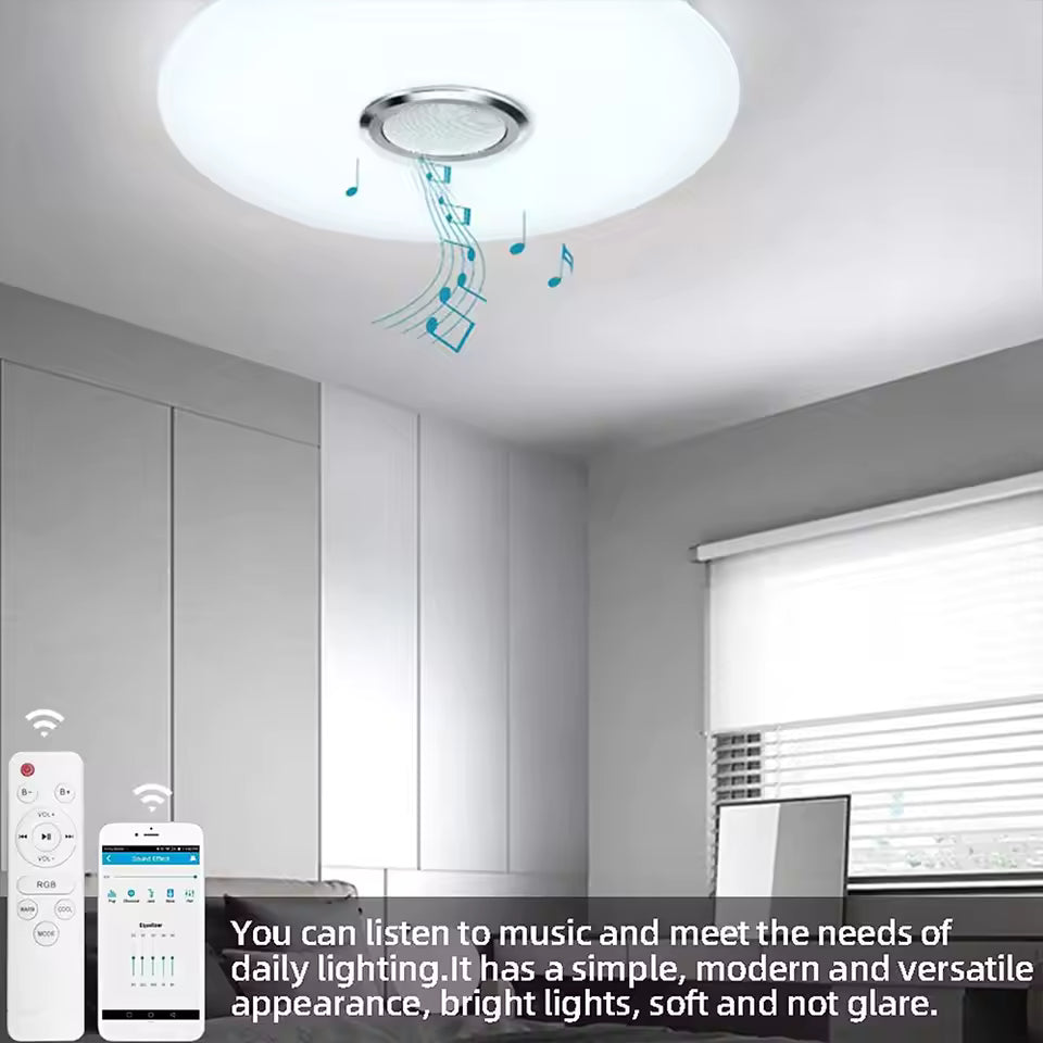 RGB Home Decoration Light APP Control Bluetooth-compatible Intelligent LED Lamp Dimmable with Speaker Remote Control 2800K-6500K