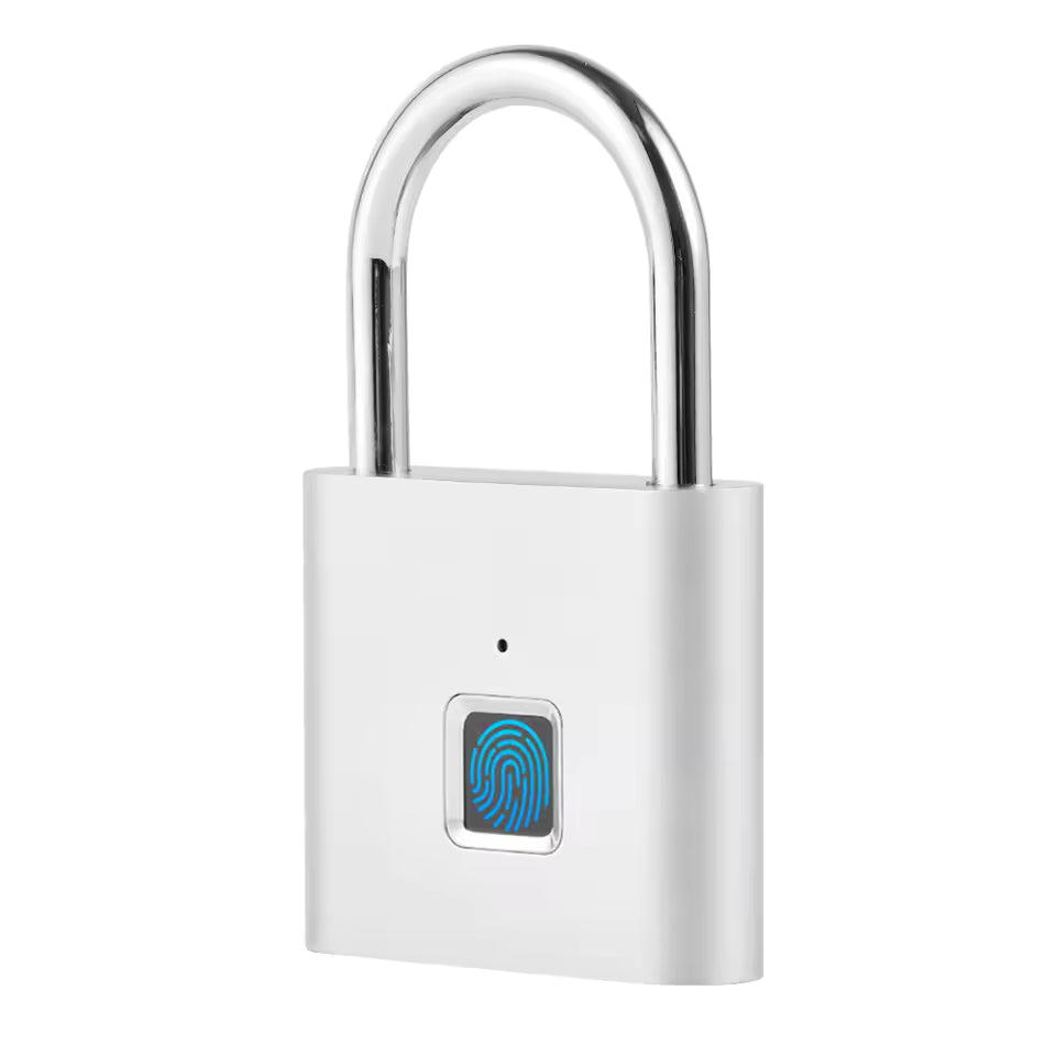 O10 Smart Fingerprint Padlock Waterproof Biometric Fingerprint Keyless Door Lock USB Rechargeable Security Padlock House Unlock