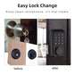 RAYKUBE DS02 Tuya Smart Fingerprint Deadbolt Electric Lock with Latch Auto Lock Key/Password/ Tuya APP Unlock Delivery From USA.